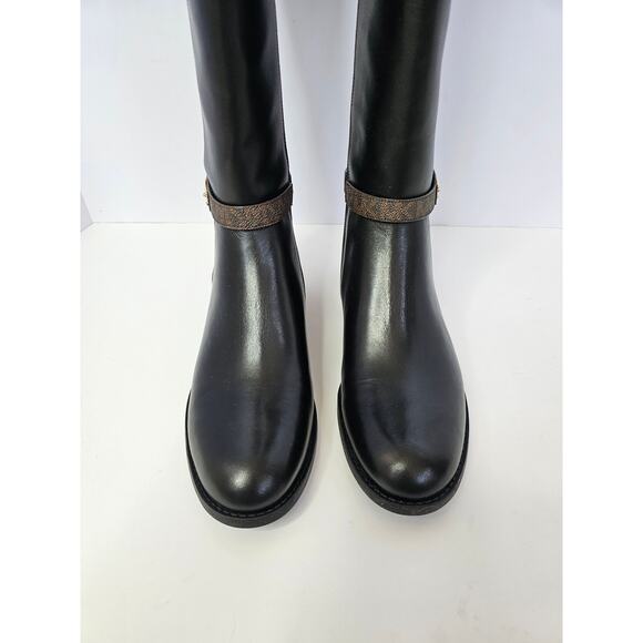 MICHAEL Michael Kors Women's Finley Tall Riding Boots Blk/Brown Size 7.5WS NWT - Picture 4 of 14